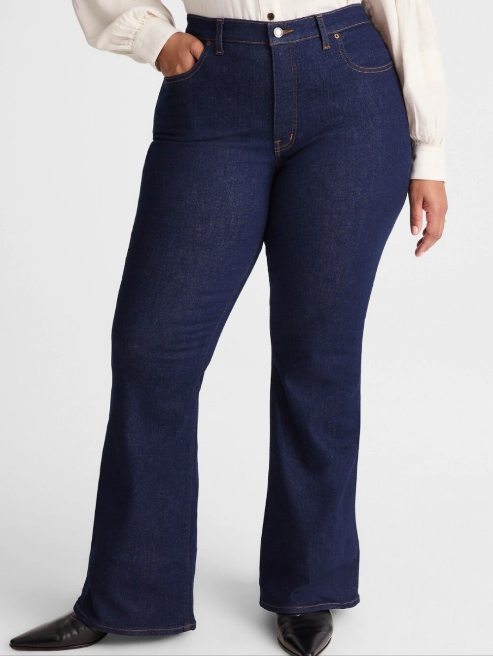 NEW Madewell The Plus Stretch Flare Jean in Rinse Wash Blue Size 22 W